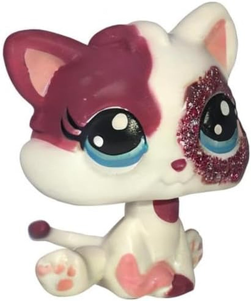 Custom-Made Baby for Short Hair Cat #2291 Pink White Kitten Sparkle Glitter Eyes 1 Inch Kitty Mini Pet Toys
