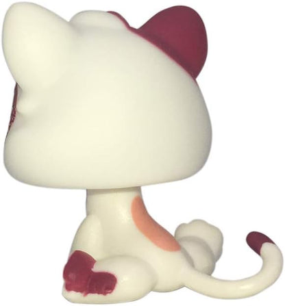 Custom-Made Baby for Short Hair Cat #2291 Pink White Kitten Sparkle Glitter Eyes 1 Inch Kitty Mini Pet Toys